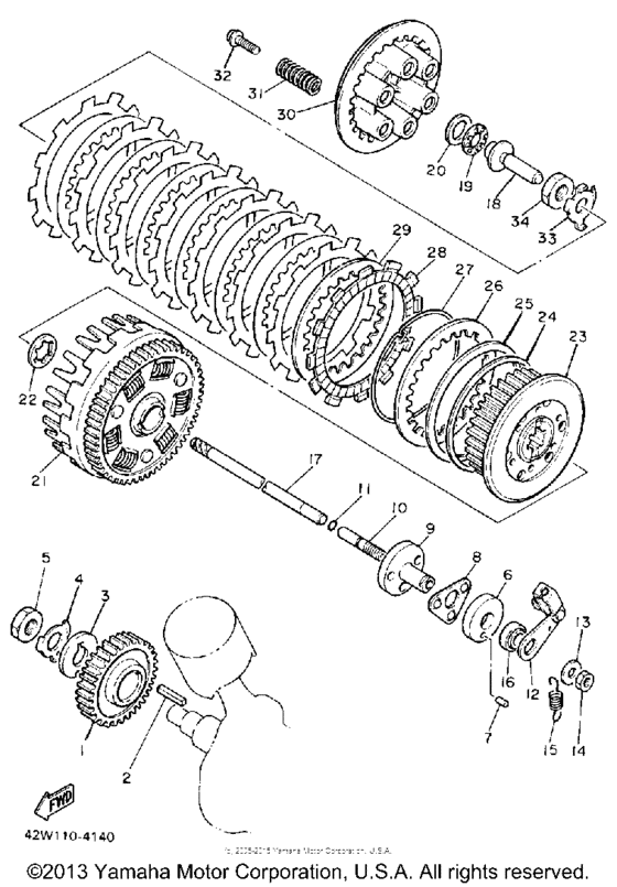 XV700CS Сцепление