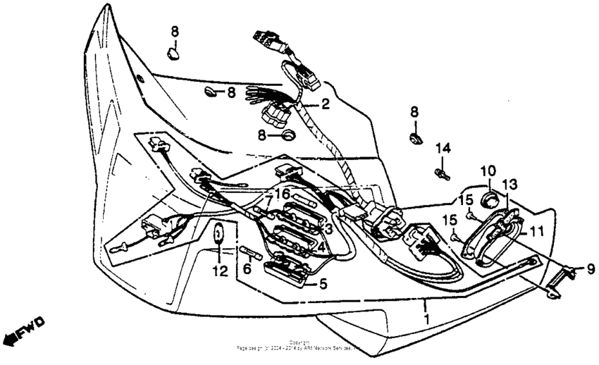 Gl650i fairing wire harness