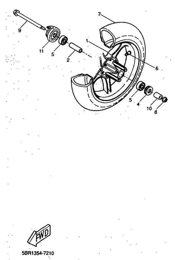YQ50 Переднее колесо