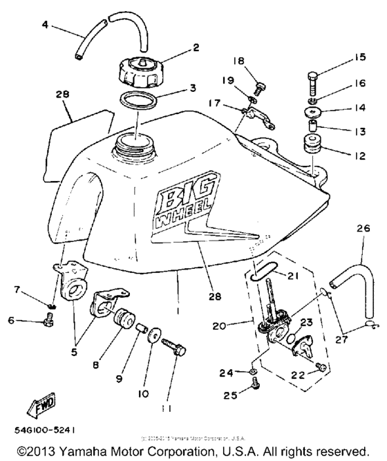BW200S Топливный бак