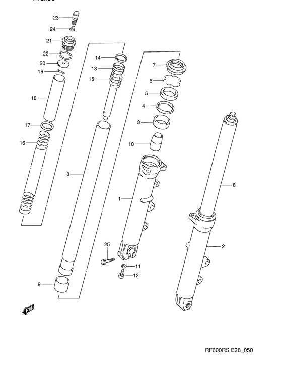 RF600 Передняя вилка