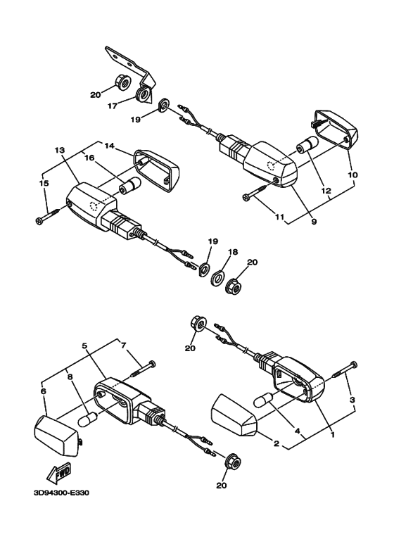 YBR125ED Проблесковый световой сигнал