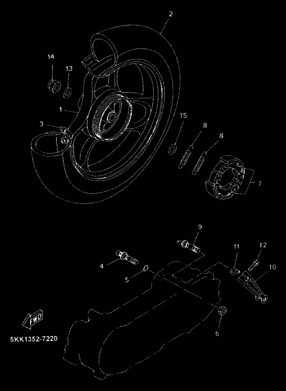 Rear wheel complete assy