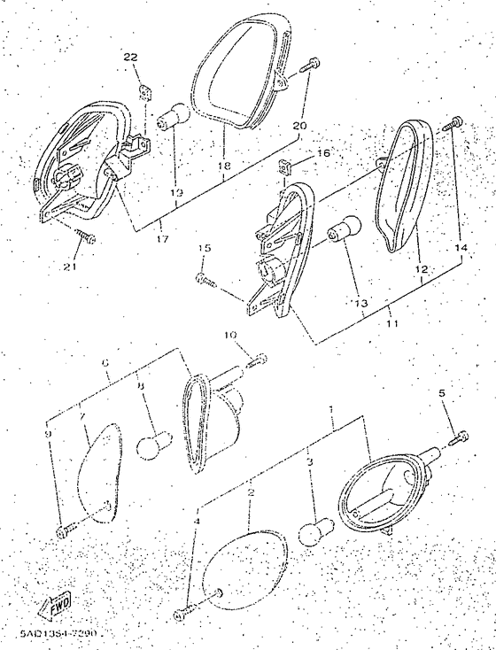 YN50R Поворотники
