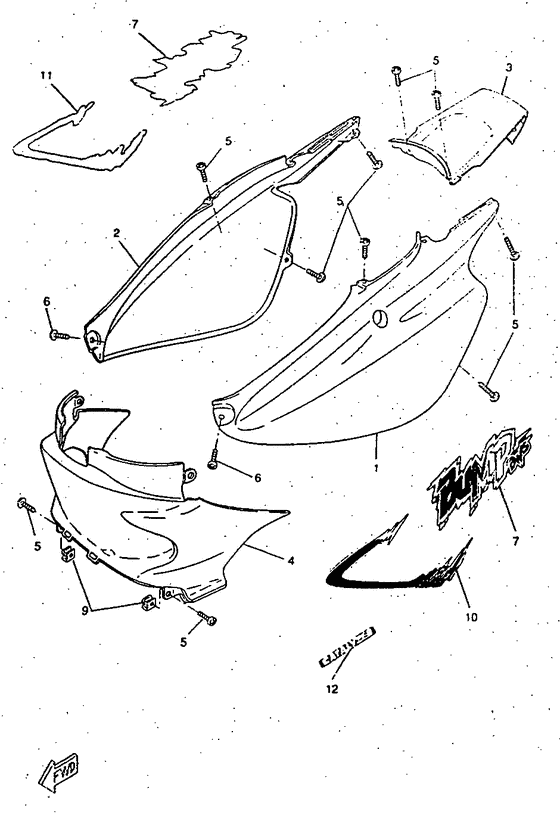 CW50RSX Боковые обтекатели