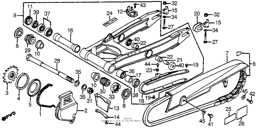 Swingarm + chain case