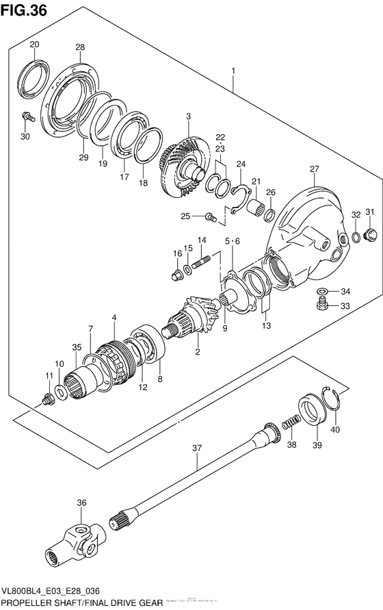 Propeller Shaft/final Drive Gear