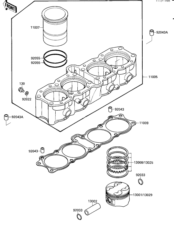 ZX750 Цилиндр / поршень