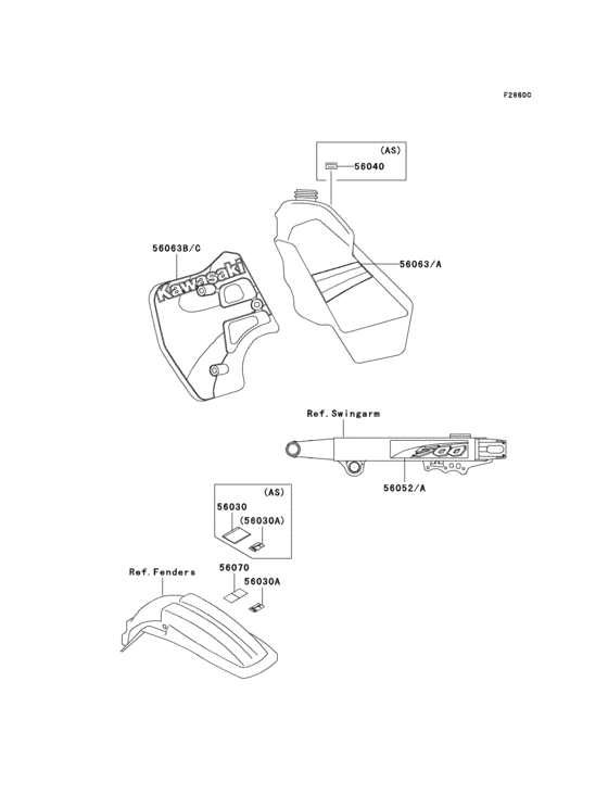 KX500 Labels(kx500-e13)