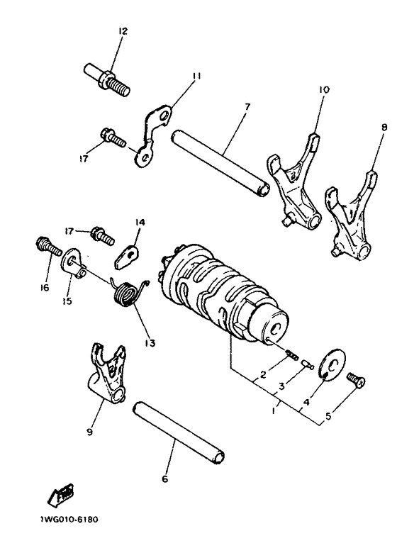 Shift cam. fork