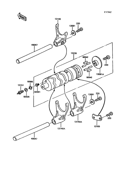 Change drum/shift fork