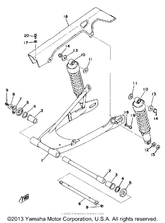 Rear arm rear cushion
