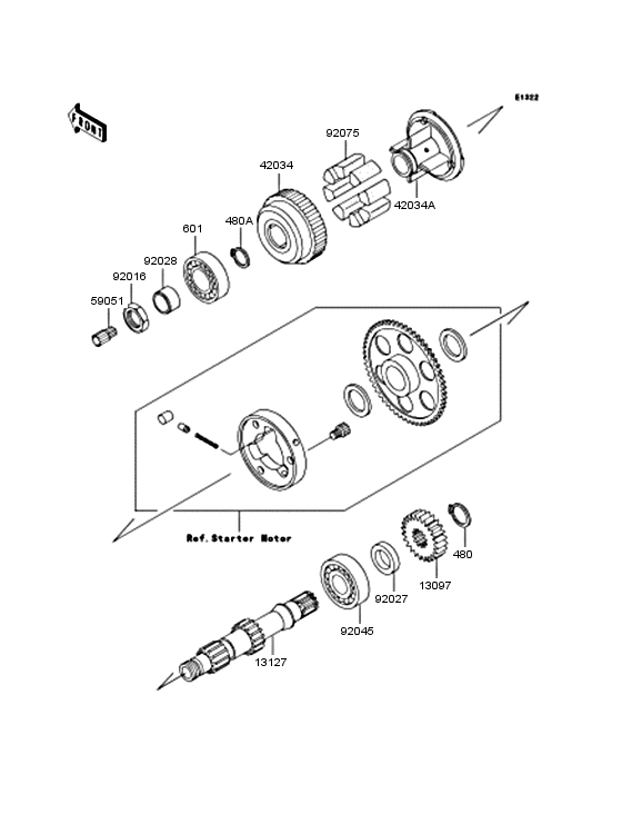 Secondary shaft