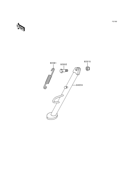 KLE500 Подножка