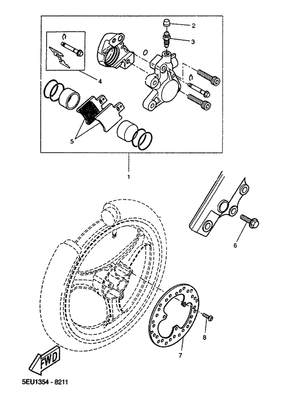 YH50 Etrier de frein avant