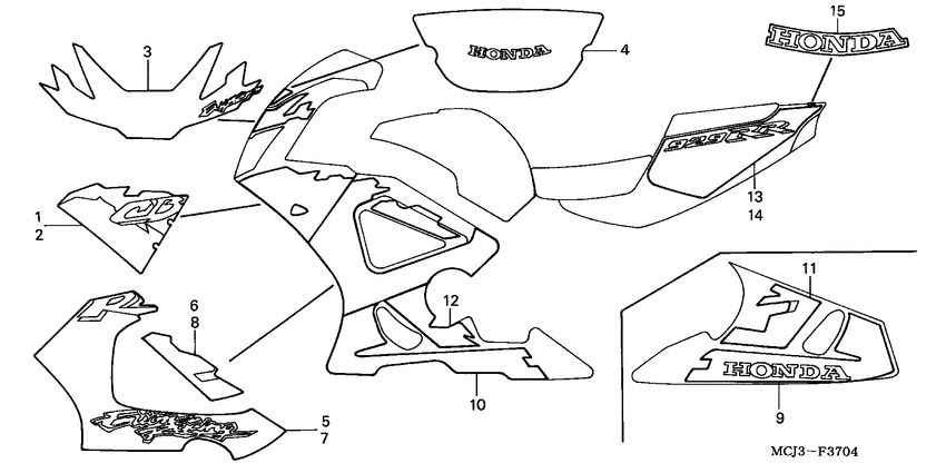 CBR900RE Stripe / mark