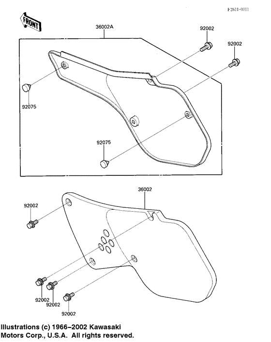 KX125 Крышка боковая