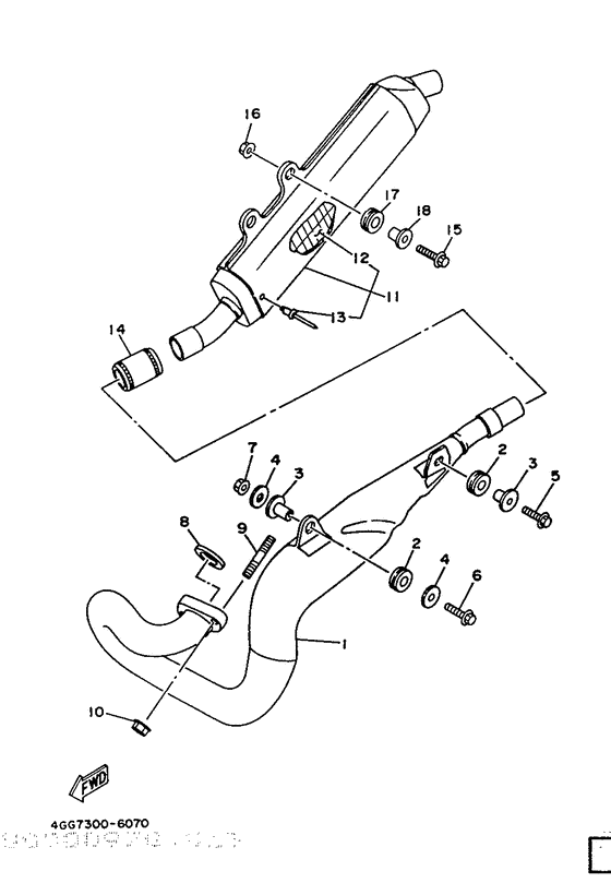 TY250Z Выхлопная система