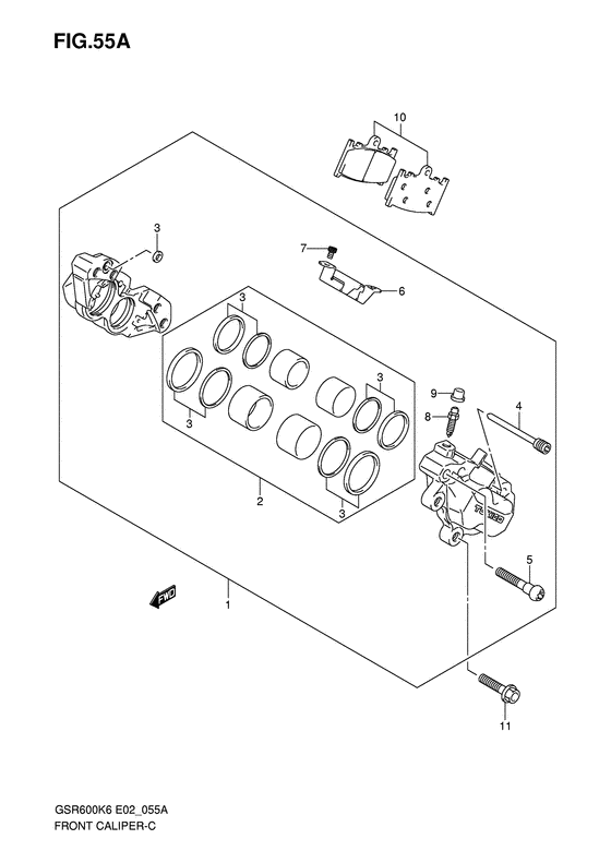 GSR600 Передний суппорт