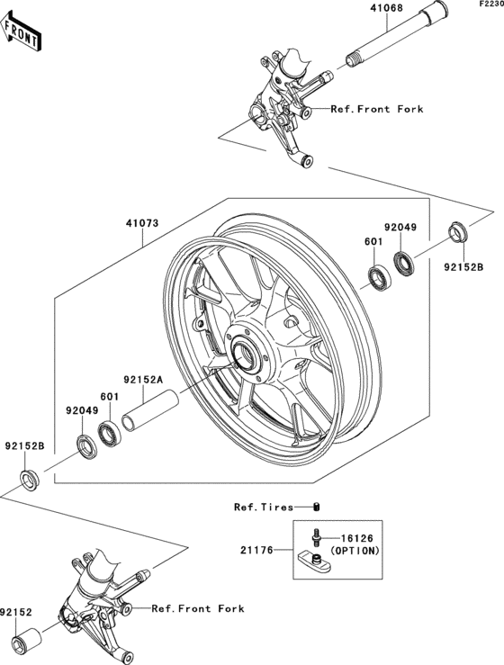 ZG1400 Переднее колесо