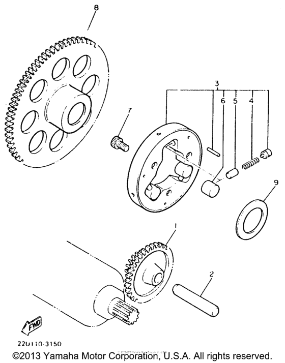 XV535EC Stater clutch
