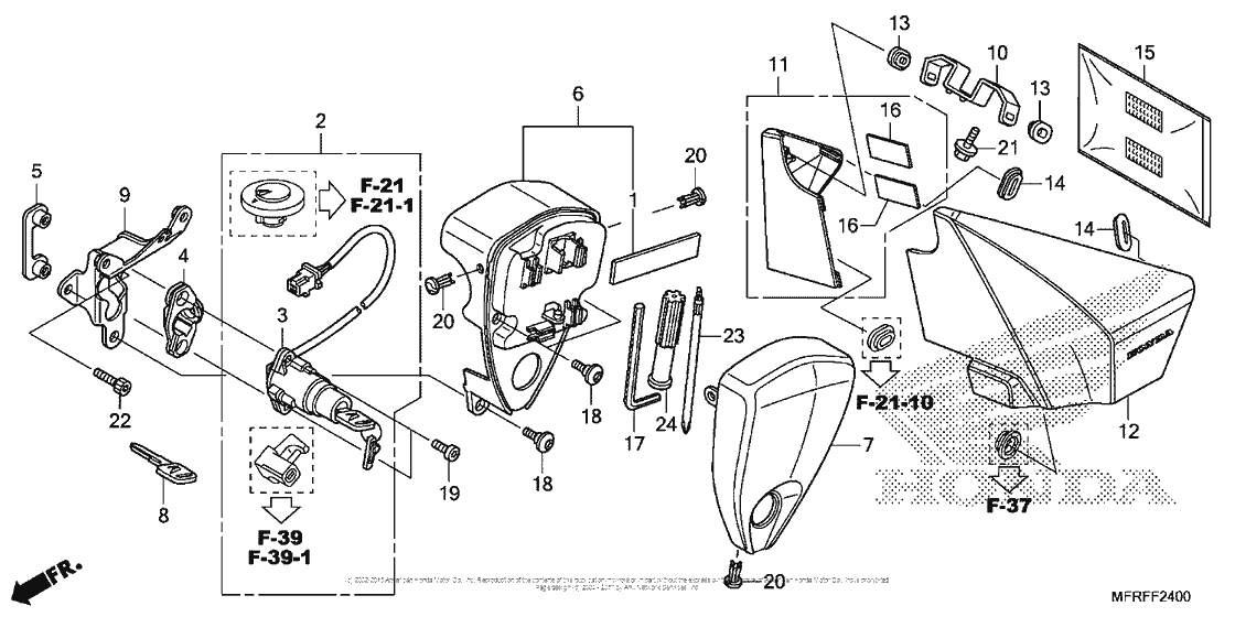 Side Cover + Tools + Combination Switch