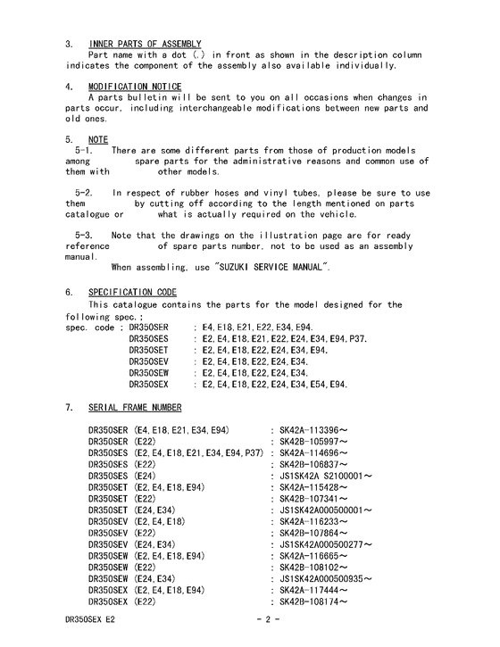 DR350 Catalog preface