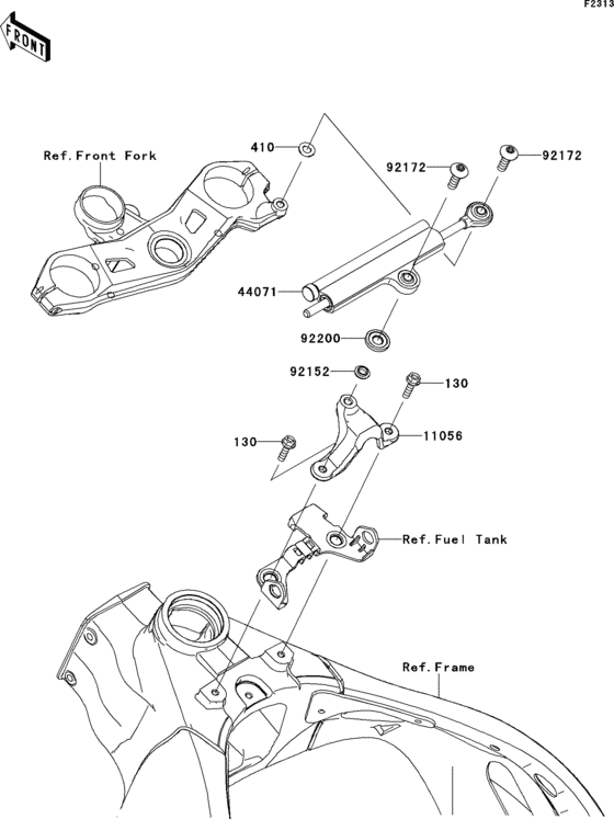 ZX1000 Steering damper(jbf / jcf)