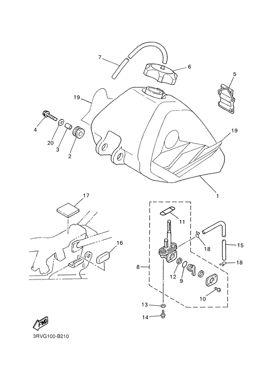 PW80 Топливный бак