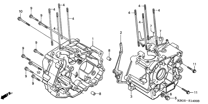 CB250 Картер двигателя