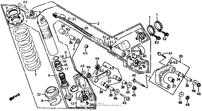Rear shock absorber 83-84
