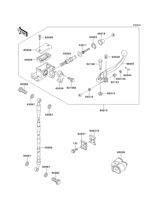 Front master cylinder(kx80-r7)