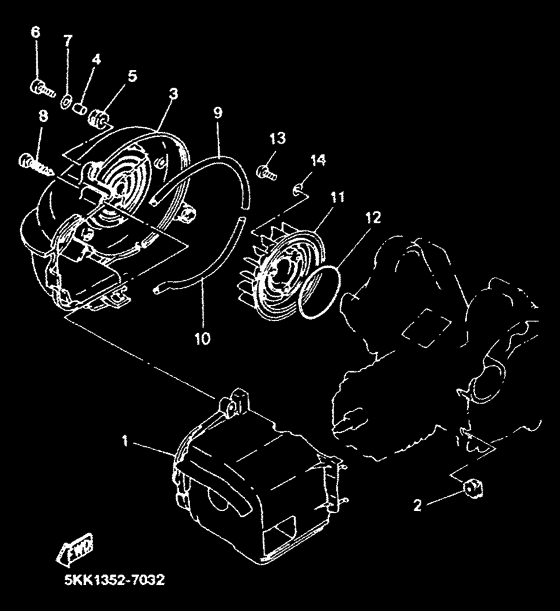 YN100 Воздухоотвод и вентилятор