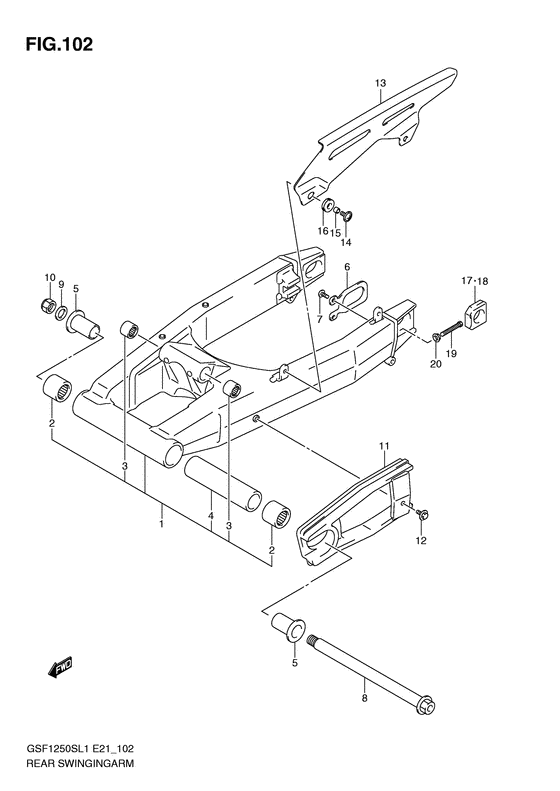 Rear swingingarm