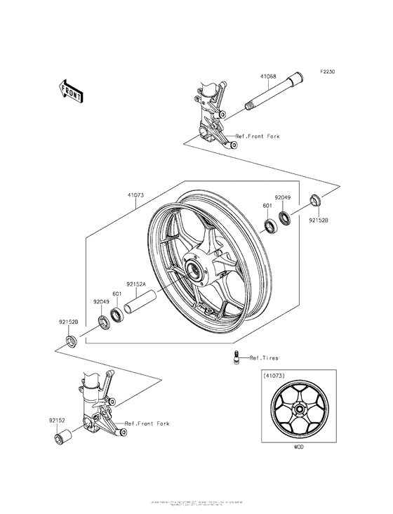 ZX1400 Переднее колесо