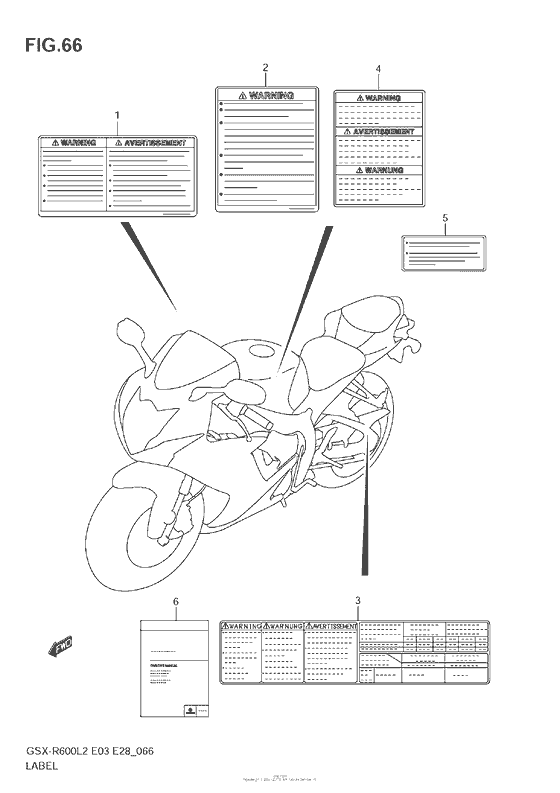GSX-R600 Label (Gsx-R600L2 E28)