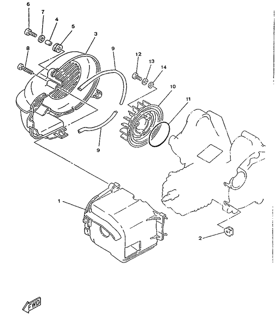 YA50R Air shroud. fan
