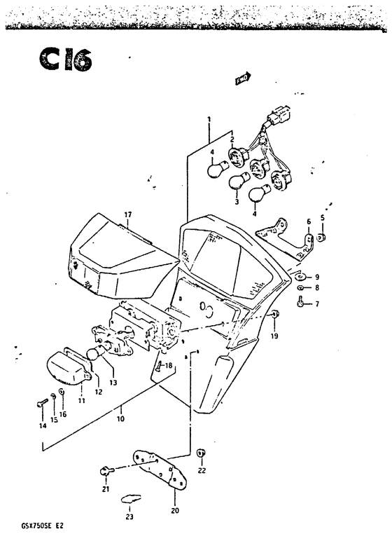 Tail lamp - license lamp