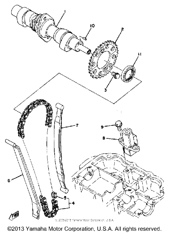 Camshaft - chain tensioner
