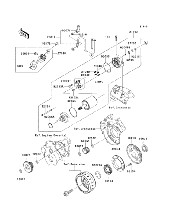 Starter motor/starter clutch