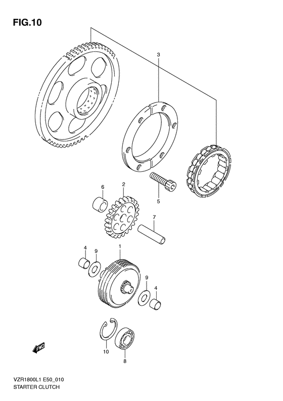VZR1800 Муфта стартера