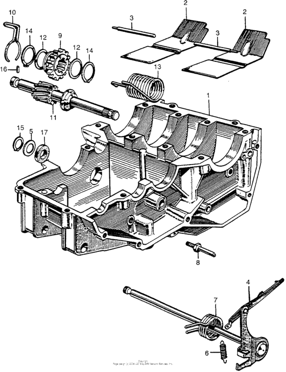 Lower crankcase + kick starter