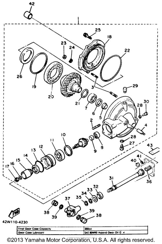 XV700SS Ведущий вал
