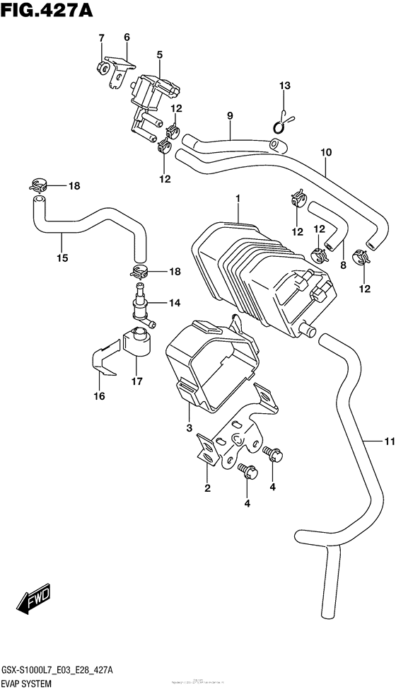 Evap System (Gsx-S1000L7 E33)