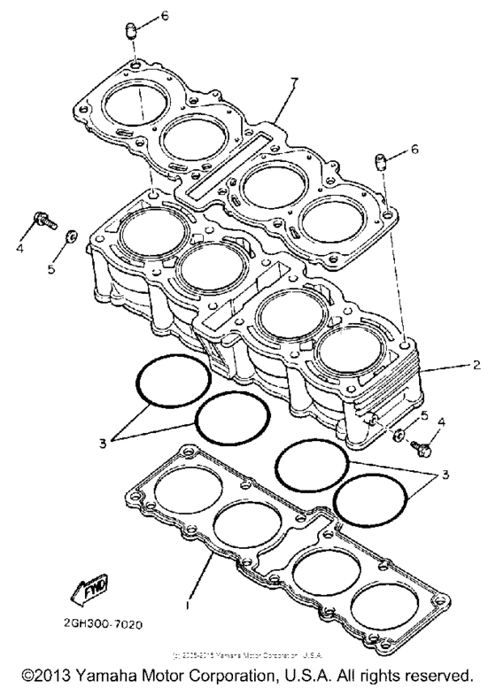 FZR1000UC Цилиндры
