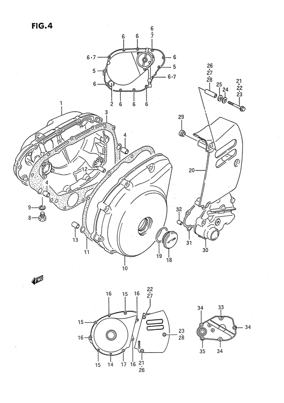 Crankcase cover ass`y  (v