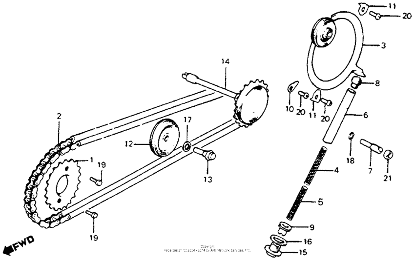 Cam chain + tensioner