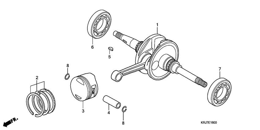 Crankshaft/piston