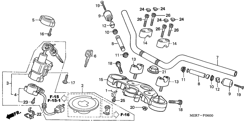 Handle pipe/top bridge