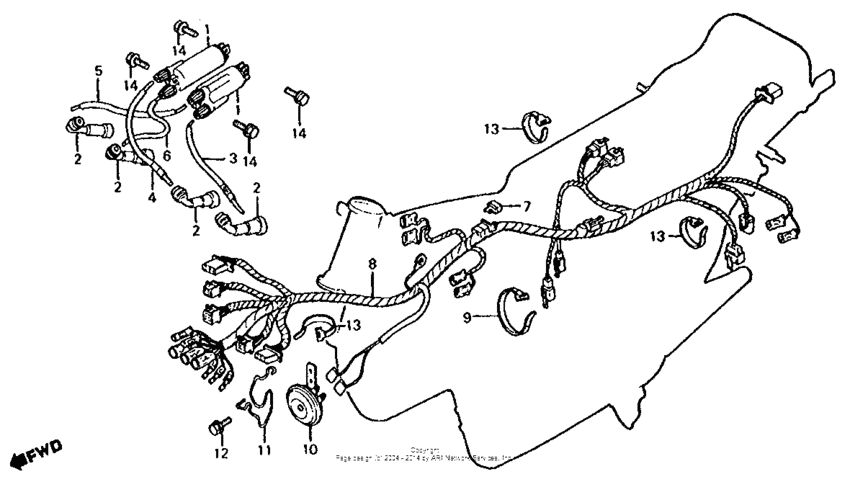 Wire harness + ignition coil